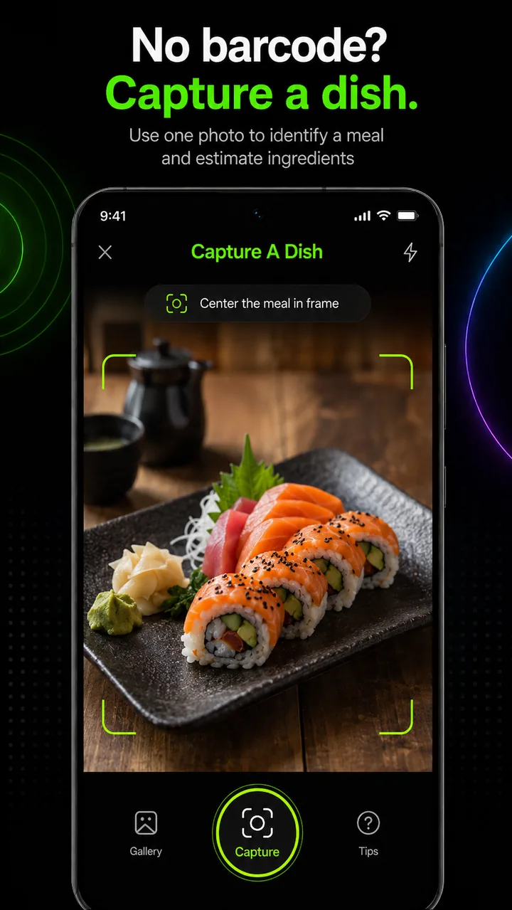 Comidos capture a meal dish camera